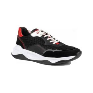 Marcomen Siyah Hakiki Deri Erkek Günlük Sneaker Casual Spor Ayakkabı - 13006