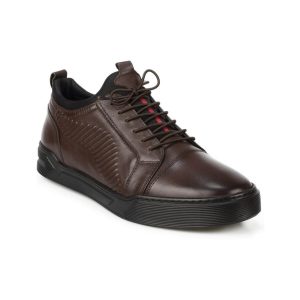 Marcomen Kahverengi Hakiki Deri Erkek Günlük Sneaker Ayakkabı - 14066