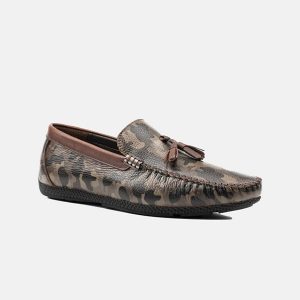 Marcomen Kamuflaj Kahverengi İç Dış Hakiki Deri Günlük Yumuşak Loafer Erkek Ayakkabı - 20Y001E0-8498