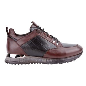 16268 Kahve Sneaker Deri Ayakkabı