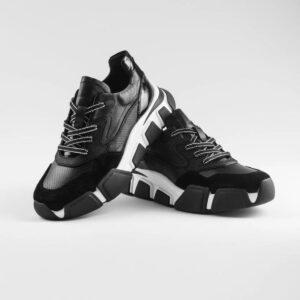 23264 Yüksek Taban Hakiki Deri Erkek Sneaker Ayakkabı