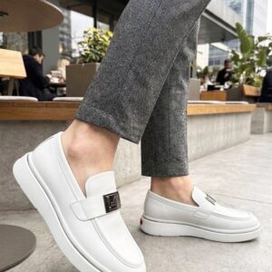 Erkek Rugan Casual Ayakkabı 23251 Beyaz
